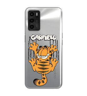 Oppo A55 Uyumlu Garfield Desenli Şeffaf Telefon Kılıfı