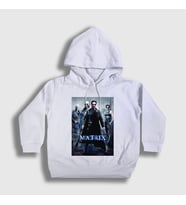 Presmono Unisex Çocuk Beyaz Cover Film The Matrix Kapüşonlu Sweatshirt 253699tt (Beyaz)