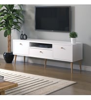 Beyza Ahşap Ayaklı 140 Cm Beyaz Tv Sehbası
