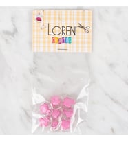Loren Crafts 8 li Şeffaf Pembe Balık Düğme - 257