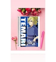 Temari Anime Defter 1 Adet Özel Tasarım A4 Boyutu Telli Kareli Defter 21*29 Cm