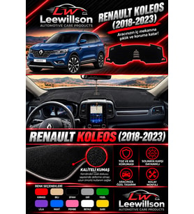 Renault KOLEOS (2018-2023) Koruyucu TORPİDO KORUMA KORUYUCU Halısı Kılıfı