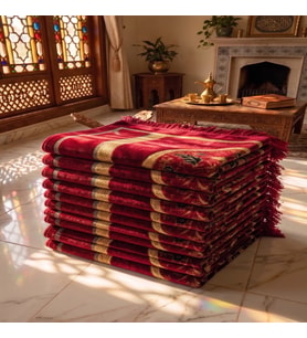 10 Adet Kadife Seccade Bordo Hac Ve Umre Hediyesi 500gr