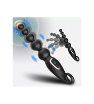 Pull Ring anl tıkac - Tutma Aparatlı Su Geçirmez Bükülebilir Şarjlı Titreşimli anl Boncuk Vibratör