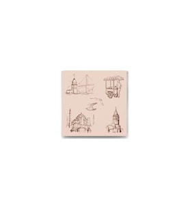 DBSanatevi Istanbul Kompozisyon Tablo 50 X 50 Cm