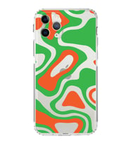 Apple iPhone 11 Pro Max Uyumlu Kamera Korumalı Tıpalı Kapak Renkli Desen Tasarımlı Şeffaf Kılıf