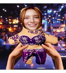 Motto Gift Kişiye Özel Fotoğraflı Dansöz Peluş Oyuncak Esprili Komik Hediye 531019