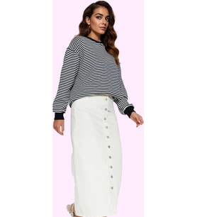 Kadın Pamuklu Denim Maxi Etek Renk Düğmeli A line Kalıp Rahat Günlük Yaz Aylarının Vazgeçilmezi