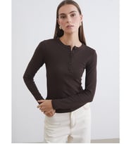 LCW EVERYDAY Kahverengi Bisiklet Yaka Kadın Body