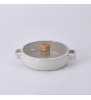 Neoflam Fika Alüminyum Bej Cam Kapaklı Döküm Sahan 20 Cm