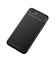 Uyumlu Model Apple iPhone 8 Plus Kılıf Karbon Silikon Case (Siyah)