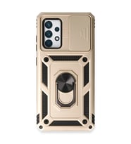 Samsung Galaxy A53 5g Kılıf Pars Lens Yüzüklü Silikon - Gold