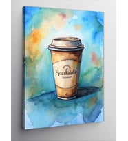 Kanvas Tablo Macchiato Kahve