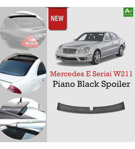 Mercedes E Serisi W211  Uyumlu Cam Üstü Piona Black Spoiler