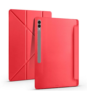 Galaxy Tab S9 Ultra Kılıf Kalem Bölmeli Standlı Smart Cover (Kırmızı)