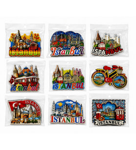 İstanbul Temalı Ahşap Buzdolapı Süsü Magnet