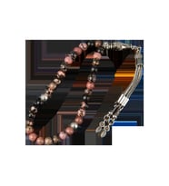 Rodonit Doğal Taş Tesbih 33lük - 6mm (Çok Renkli)