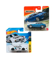 2 Araç Set - Hot Wheels BMW 635 CSi - Beyaz & Matchbox 2024 BMW 7-Series - Mavi (1/64) JJK00 - JHN98
