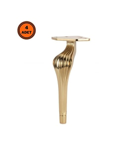4 Adet Ottoman Lüx Metal Ayak 16 cm Altın Mobilya Koltuk Ayağı