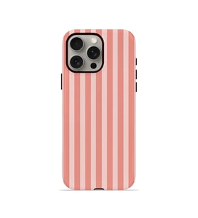 iPhone 15 Pro Vorian Çift Katmanlı MagSafe Kılıf Coral Riviera Stripe