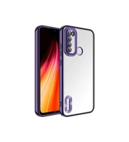Xiaomi Redmi Note 8 Uyumlu Kılıf Kamera Korumalı Logo Gösteren Zore Omega Kapak