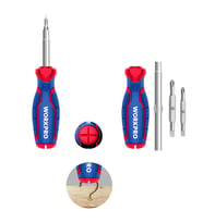 WORKPRO WP221046 6-IN-1 Profesyonel Çok Fonksiyonlu Değişken Uçlu Tornavida Seti