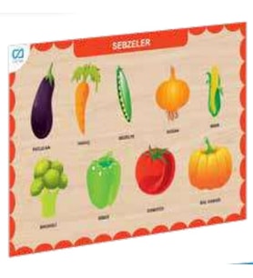 Ahşap Sebzeler Eğitici Set
