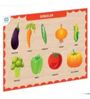 Ahşap Sebzeler Eğitici Set