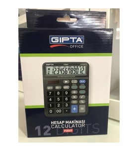 Gıpta 12 Haneli Vergi Fonksiyonlu Hesap Makinesi Masa Tipi