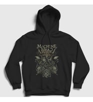 Presmono Unisex Siyah Viking Machine Head Kapüşonlu Sweatshirt 162458tt