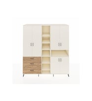 Kronos Dolap 13 Raflı 3 Çekmeceli 6 Kapaklı 220x59x243 Aytaşı-Aytaşı/Çam