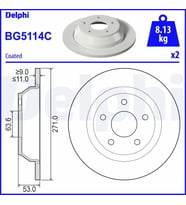 DELPHI BG5114C Arka Fren Diski 2413300 L1TC2A315AA (2 Adet Fiyatıdır)