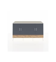 Kronos Konsol 6 Raflı 3 Çekmeceli 4 Kapaklı 176x59x99 Aytaşı-Antrasit/Çam