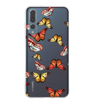 PrintiFy Huawei P20 Pro ile Uyumlu 1mm Slim Fit Water Color 2 Baskılı Şeffaf  Kılıf