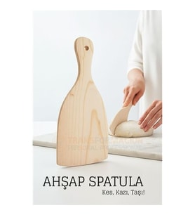 Ahşap Hamur Spatulası 21x9,5 cm - Doğal, Ergonomik ve Çok Amaçlı Mutfak Yardımcısı 717906