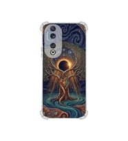 PrintiFy Huawei Honor90 ile Uyumlu Simya Serisi Kozmik Denge Tasarımlı Uv Baskılı Köşe Korumalı Antişok Kılıf