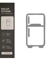 Buzdolabı Mat Gri Dekoratif Folyo Sticker 14x14 cm