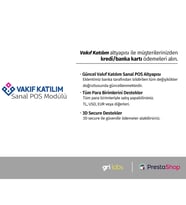 PrestaShop - Vakıf Katılım Sanal POS Modülü