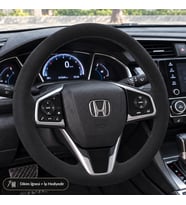Honda Civic FK7 Direksiyon Kılıfı Alcantara Süet Monza Black Serisi Siyah 2016-2021