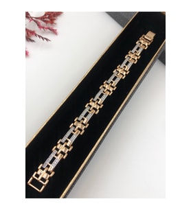 Çelik Kadın Bileklik Altın Renk Xuping Rose Renk Kadın Bileklik Bakır Renk 17Cm kutulu Renk Atmaz