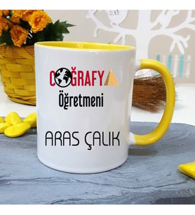 Coğrafya Öğretmenine Özel Öğretmenler Günü Hediyesi Kişiye Özel Kupa Bardak