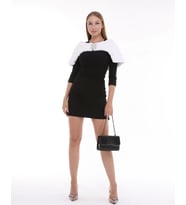 Zikzaklı Desenli Soft Bolero (Beyaz)