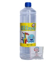 Akbel şaka hamuru slime şeffaf boyasız 1 kg + boraks