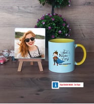 Kadın Öğretmene Hediye Fotoğraflı Dekoratif Taş, Kupa Bardak Beyaz Hediye (Model 7)