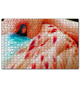 Cakapuzzle Flamingo Yakın Çekim  Puzzle Yapboz MDF (Ahşap) (120 Parça)