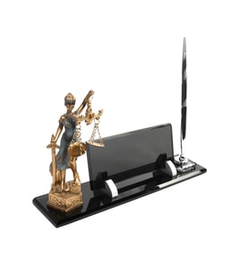 Kristal Masa İsimlik Themis Modern Ofis Dekoru Masa İsimlik