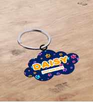 BK Gift Evcil Dostlara Özel İsimli Bulut Şeklinde Ahşap Pet Tasma Künyesi - Model 9