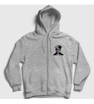 Presmono Unisex Gri Pray XXXTentacion Fermuarlı Kapüşonlu Sweatshirt 48740tt