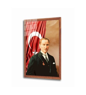 Miyrem Glasses Collection -A1^#  Atatürk Cam Tablo 4 Mm Dayanıklı Temperli Cam (Çok Renkli)