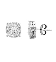 1.52 Ct. Modern Tasarım Coronet Tektaş Küpe